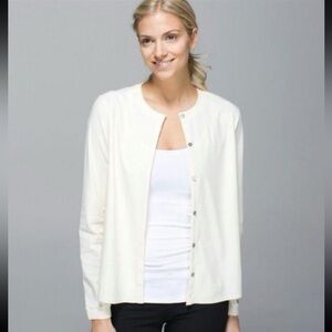 Lululemon Solo blouse long-sleeve top in beige